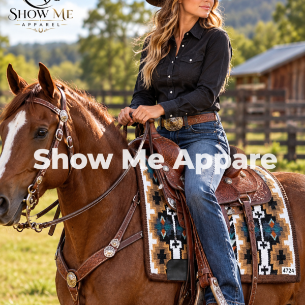 Western show Saddle pad - Saddle Blanket - Horse pad - Handmade saddle pad New Zealand Wool
