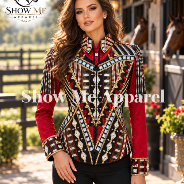 Western Women  Vest with Shirt Showmanship Horsemanship vest with Shirt V-S-1