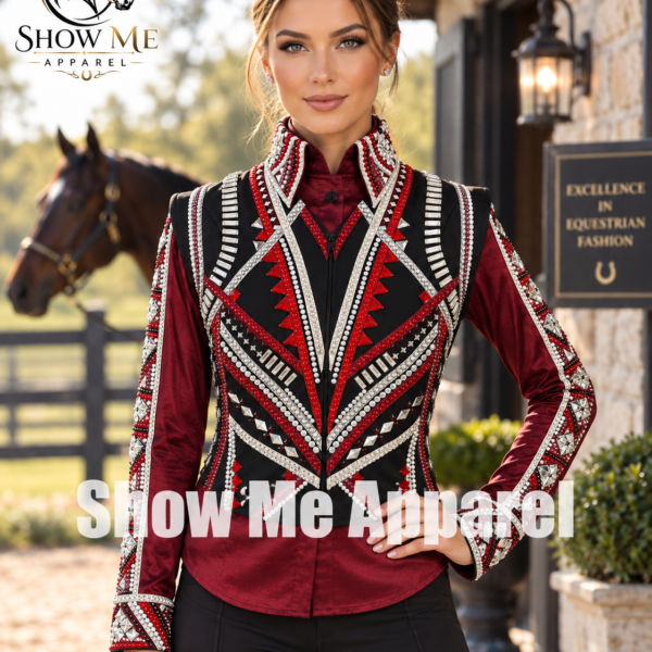 Western Women  Vest with Shirt Showmanship Horsemanship vest with Shirt V-S-5